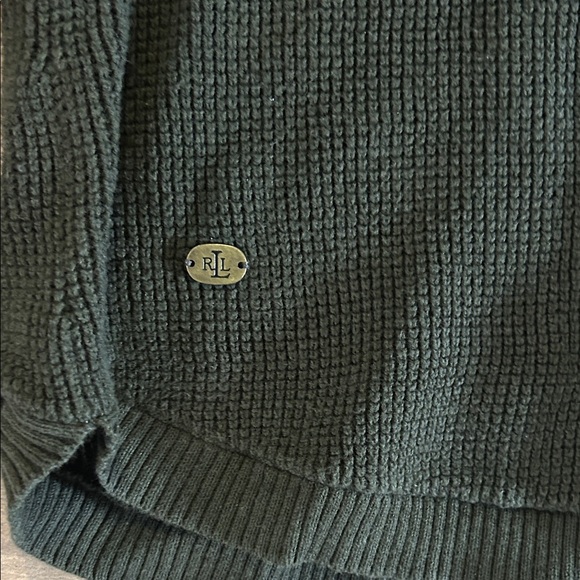 Lauren Ralph Lauren Olive Green Knit Sweater - Picture 3 of 5
